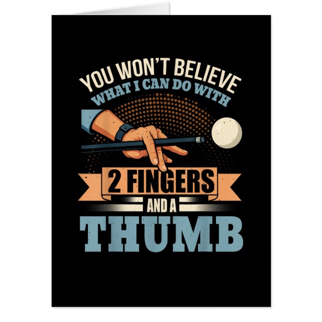 Pool Funny Billiards Card (Front)