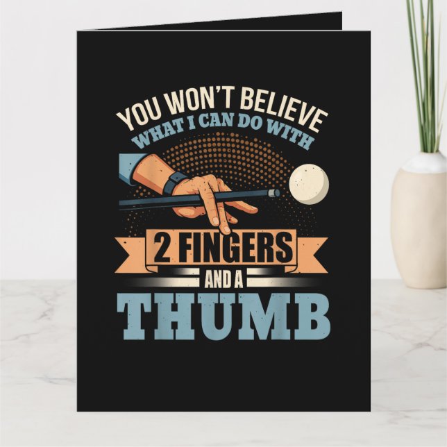 Pool Funny Billiards Card (Front)