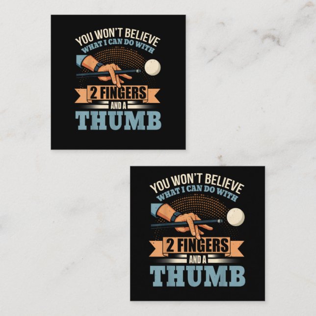 Pool Funny Billiards Enclosure Card (Front/Back)