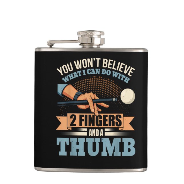 Pool Funny Billiards Flask (Front)