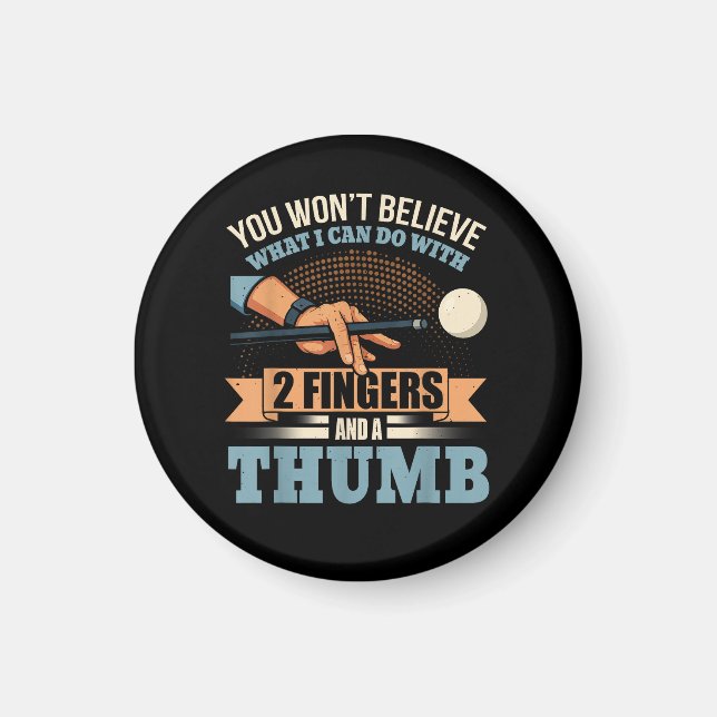 Pool Funny Billiards Magnet (Front)