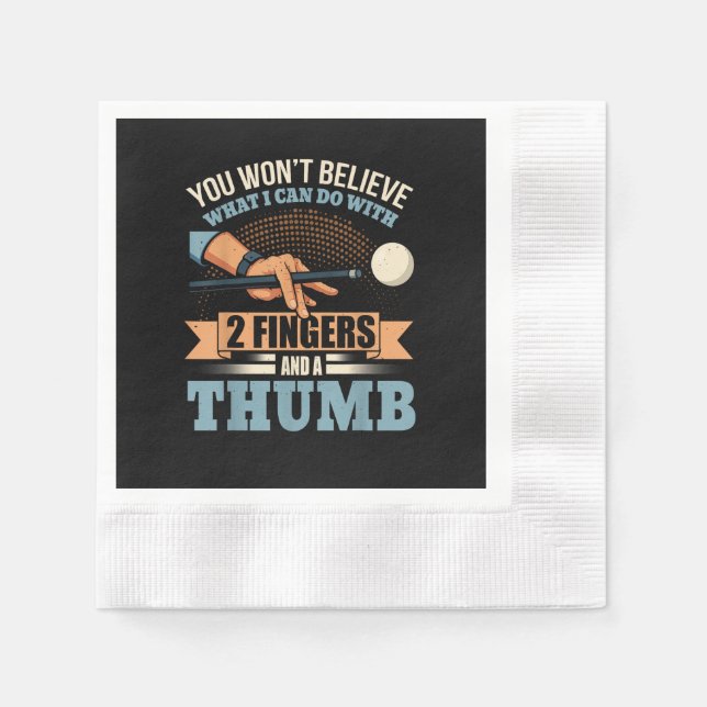 Pool Funny Billiards Napkins (Front)
