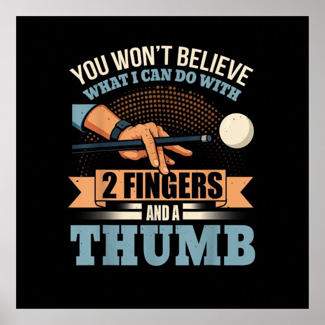 Pool Funny Billiards Poster (Front)