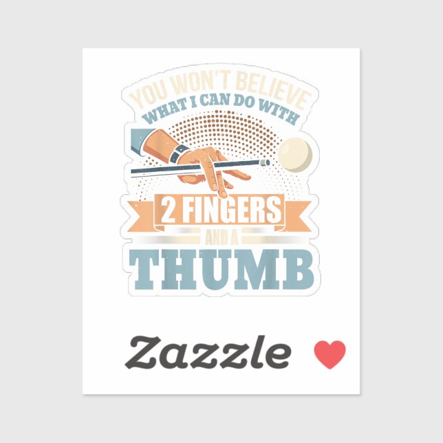 Pool Funny Billiards Sticker (Sheet)