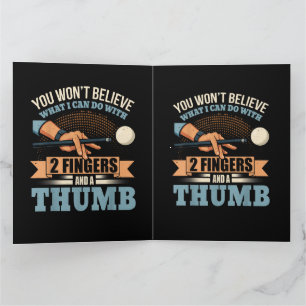 Pool Funny Billiards Thank You Card