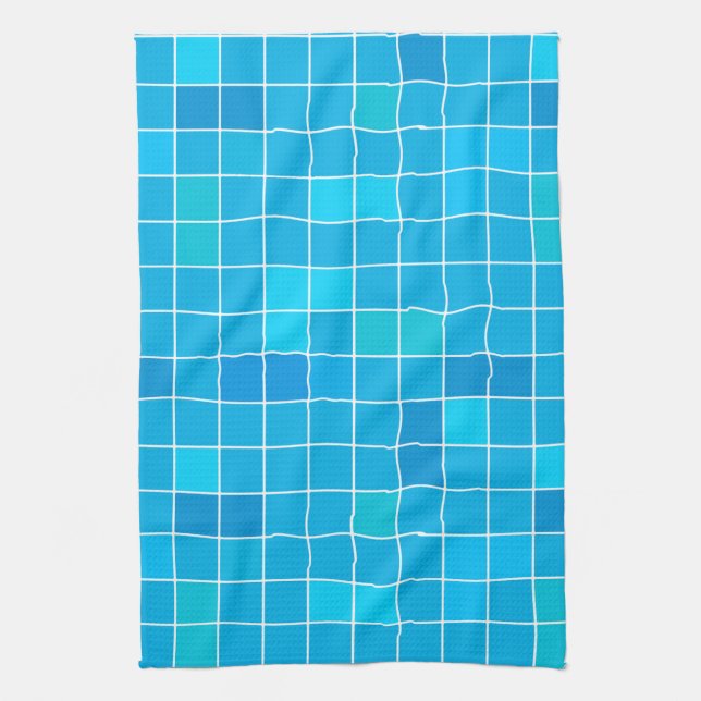 Pool geometry kitchen towel (Vertical)