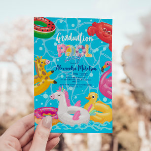 Pool Graduation Party Summer Grad Invitation