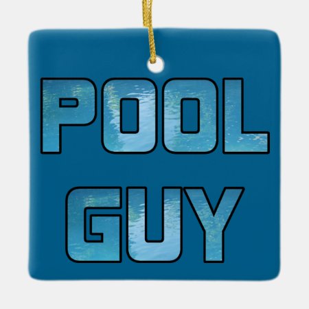 Pool Guy Ceramic Ornament