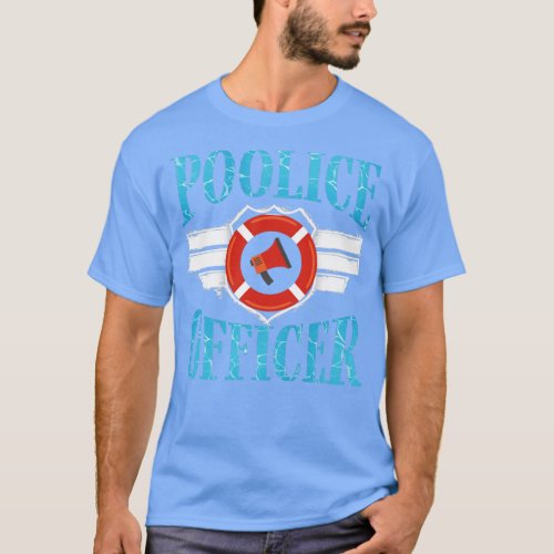 Pool Guy Cleaner Pool Service Poolice Officer Funn T_Shirt