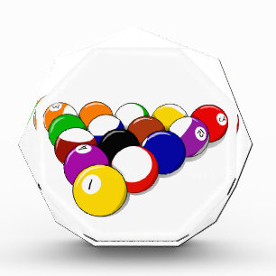 Pool Hall Balls Rack Em Sports Leisure Billiards Acrylic Award