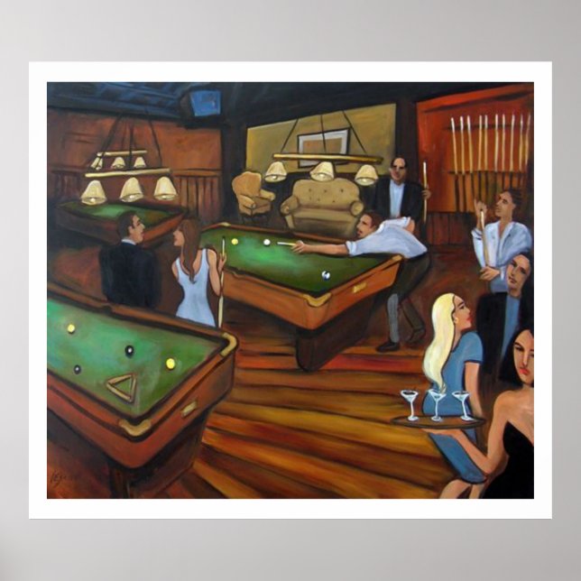 Pool Hall -Valerie Vescovi Poster (Front)