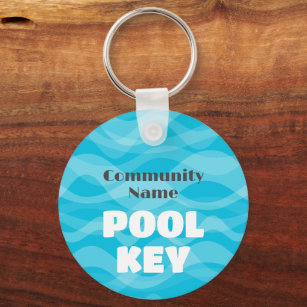 Pool Key with your community name or info Keychain