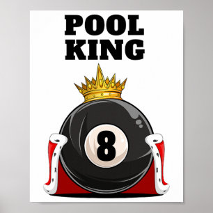 Pool King Boys Pool Billiards Mens Pool Poster