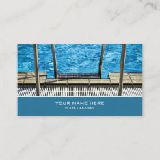 Pool Ladder, Swimming Pool Cleaner Business Card at Zazzle