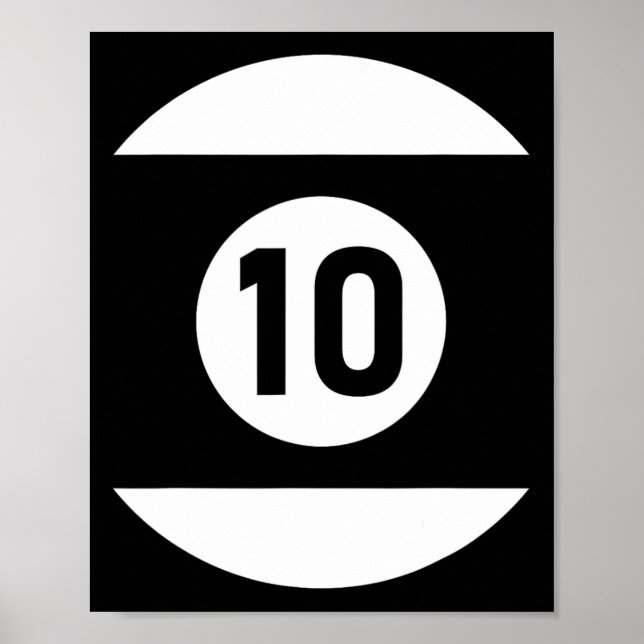 Pool Ll 10 Matching Billiards Gift Easy Halloween  Poster (Front)