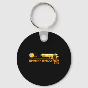 Pool Ll Sharp Shooter Billiards Gun Yellow Keychain
