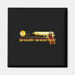 Pool Ll Sharp Shooter Billiards Gun Yellow Magnet