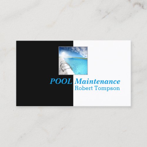 Pool Maintenance Service Cleaning Business Card