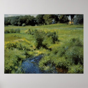 Pool Medfield by Dennis Miller Bunker, Vintage Art Poster