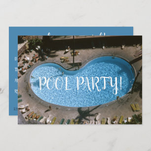 Pool Mid-century Inspired Swimming Party 1960's Invitation