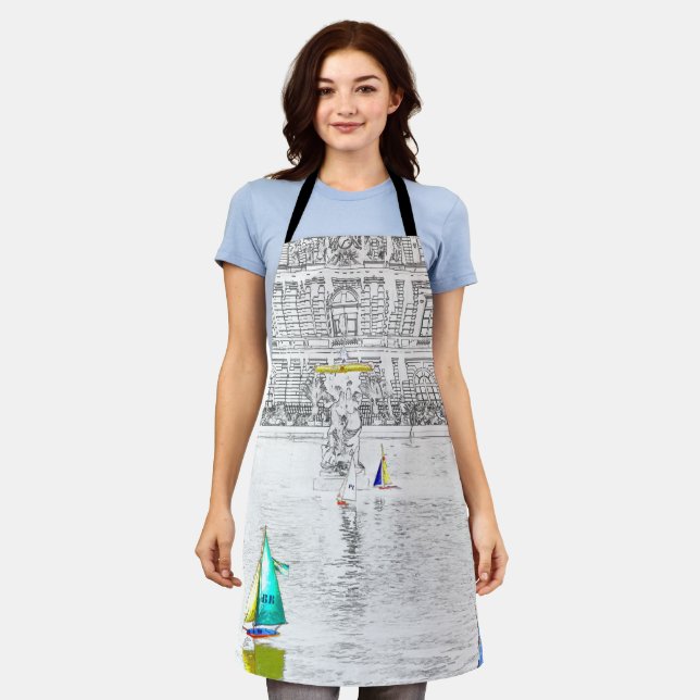 Pool of the Luxembourg Garden - Paris Apron (Worn)