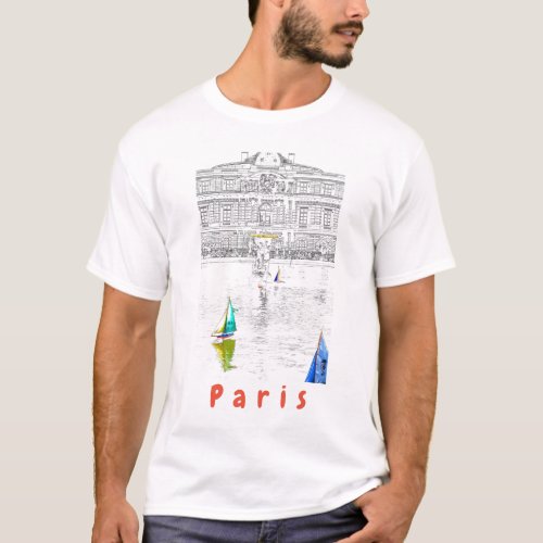 Pool of the Luxembourg Garden _ Paris T_Shirt