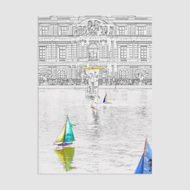 Pool of the Luxembourg Garden - Paris Tissue Paper (Creator Uploaded)