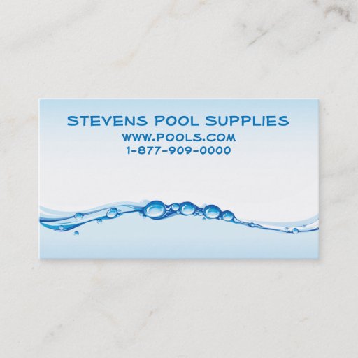 Customizable Pool or Spa Business Cards