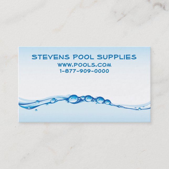 Pool or Spa Business Card (Front)