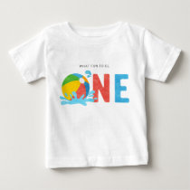 Pool Party 1st Birthday Party Outfit Baby T-Shirt