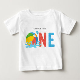 Pool Party 1st Birthday Party Outfit Baby T-Shirt