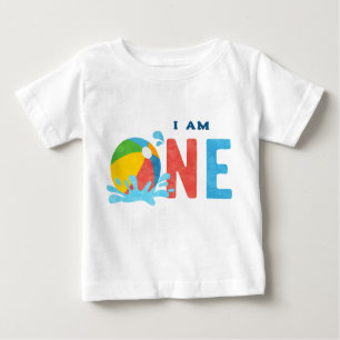 Pool Party 1st Birthday Party Outfit Baby T-Shirt