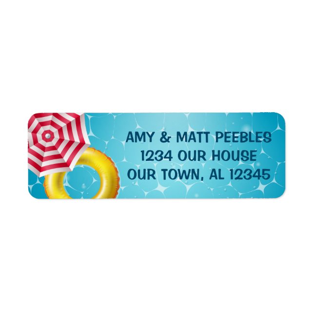 Pool Party Address Labels (Front)