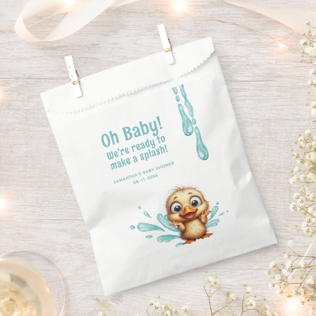 Pool Party baby shower  Favor Bag (Clipped)
