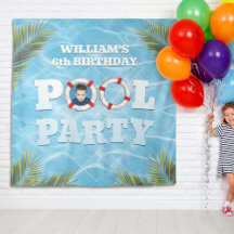Pool Party Backdrop Tapestry - Kids Party Decor