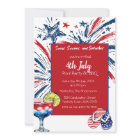 Pool Party BBQ 4th July Invitation