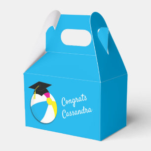 Pool Party Beach Ball Graduation Party Favor Boxes