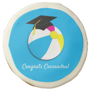 Pool Party Beach Ball Graduation Party Sugar Cookie