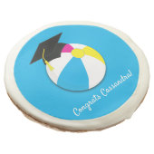 Pool Party Beach Ball Graduation Party Sugar Cookie (Angled)