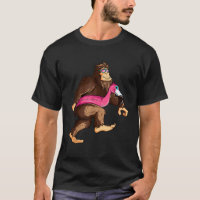 Pool Party Bigfoot Pink Float Flamingo Sasquatch B