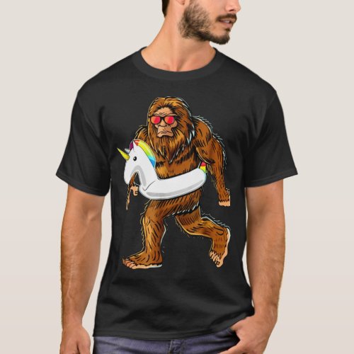 pool party bigfoot swim birthday gift  T_Shirt