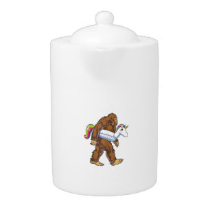 Pool Party Bigfoot Unicorn Float Funny Sasquatch R Teapot