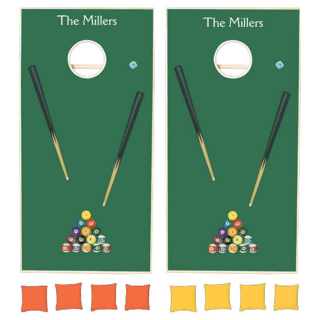Pool Party Billiards Print Game Night Custom  (Set)
