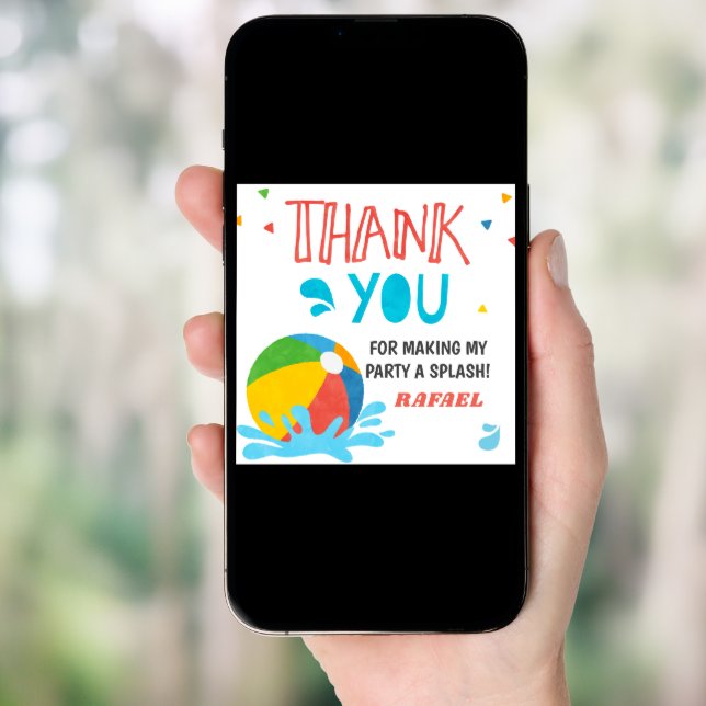 Pool Party Birthday Boy Girl Invitation (Front Digital)