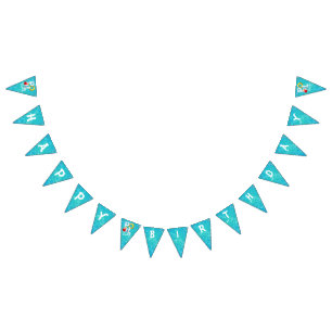 Pool Party Birthday Bunting Banner
