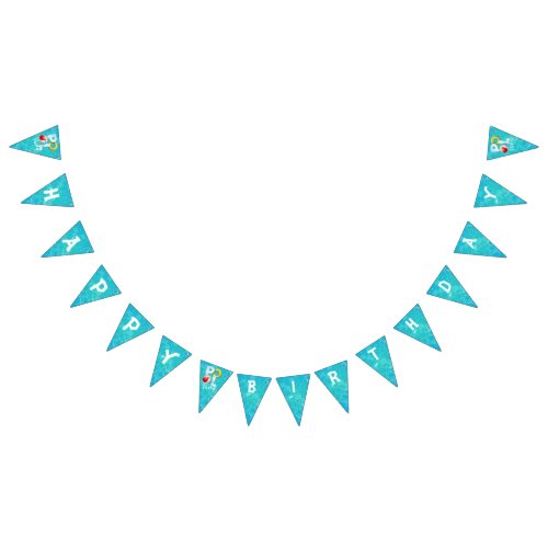 Pool Party Birthday Bunting Banner