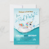 Pool Party Birthday Celebration Invitation (Front)