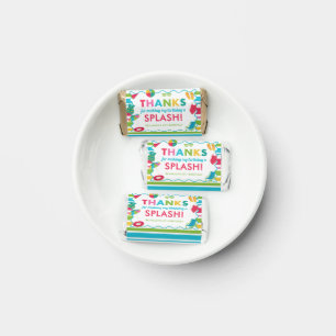 Pool Party Birthday Colorful Summer Kids Splash Hershey's Miniatures