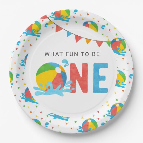 Pool Party Birthday Decor Supplies  Paper Plates