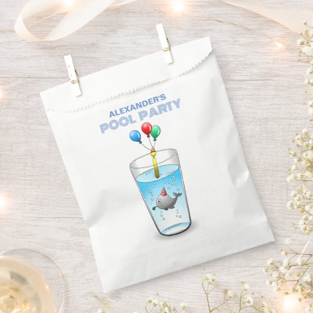 Pool Party Birthday Favor Bag (Clipped)